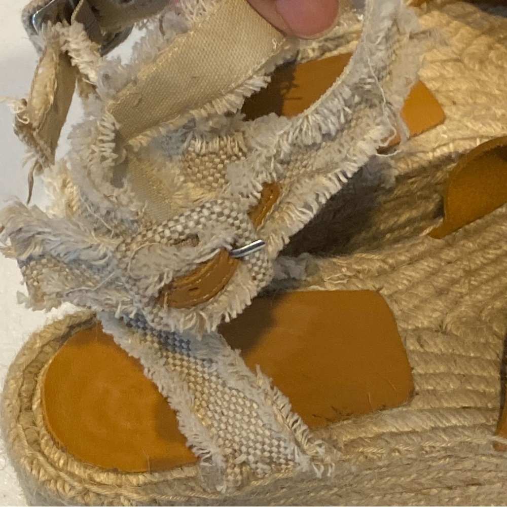 ZARA Platform Espadrilles Sandal Tan - Picture 9 of 16